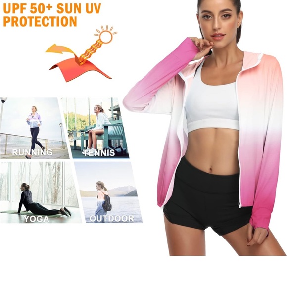 Nwts! UPF 50+ UV Sun Protection Outdoors Performance Long Sleeve Hoody T-Shirt - Picture 7 of 9